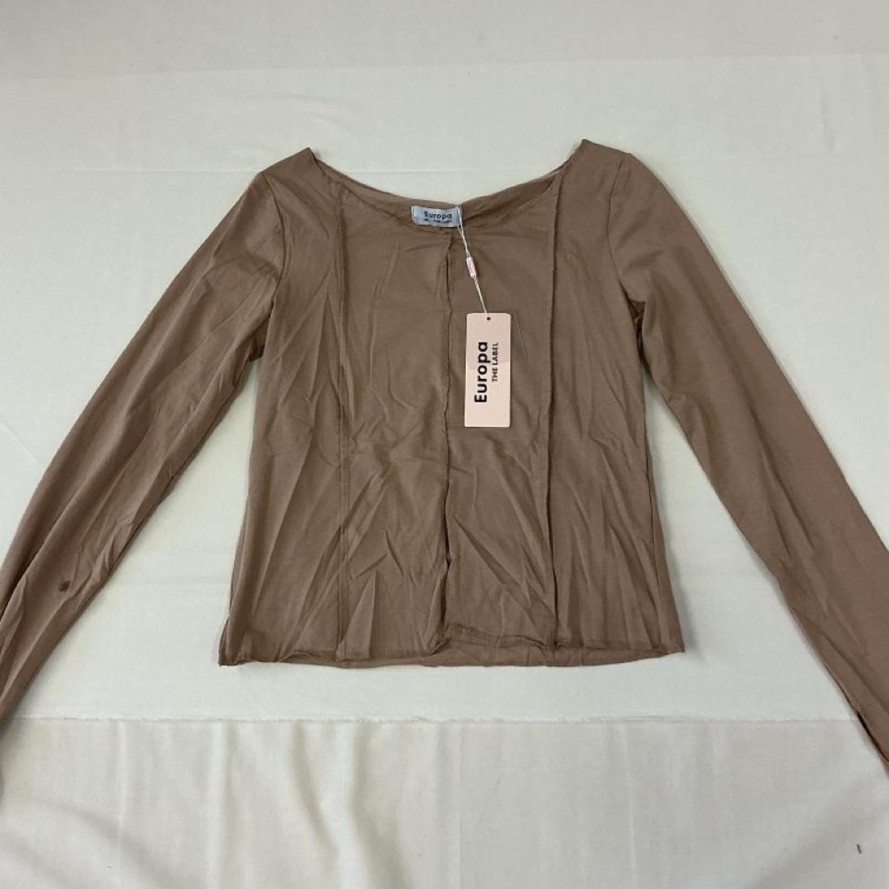 Brand New With Tags Europa Long Sleeve Fitted Top
